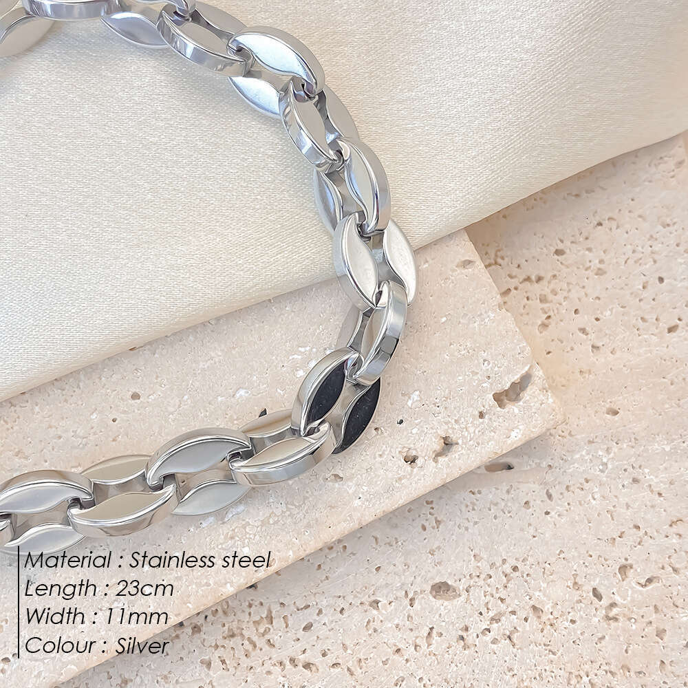 eManco Light Design High-end Sense Bead Couple Style Simple Versatile Elegant Collarbone Chain Bracelet for Men