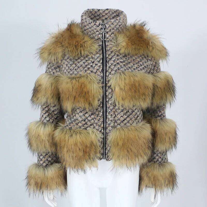 Furyourself 2025 Winter Women Ecofur Faux Woolen Coat Jacket Korean Streetwear Outerwear Thick Warm Artificial Fur