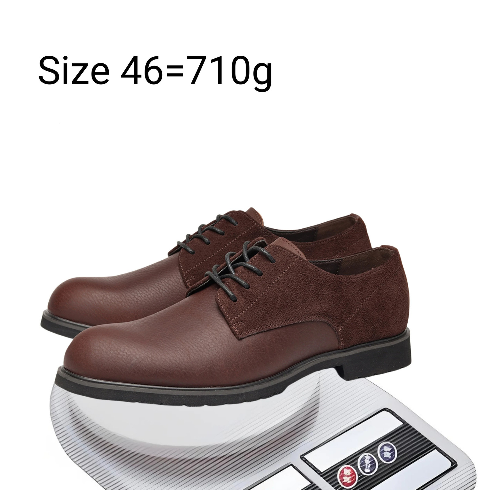 Genuine Leather Men Derby Shoes Thick Sole Casual shoes 250612
