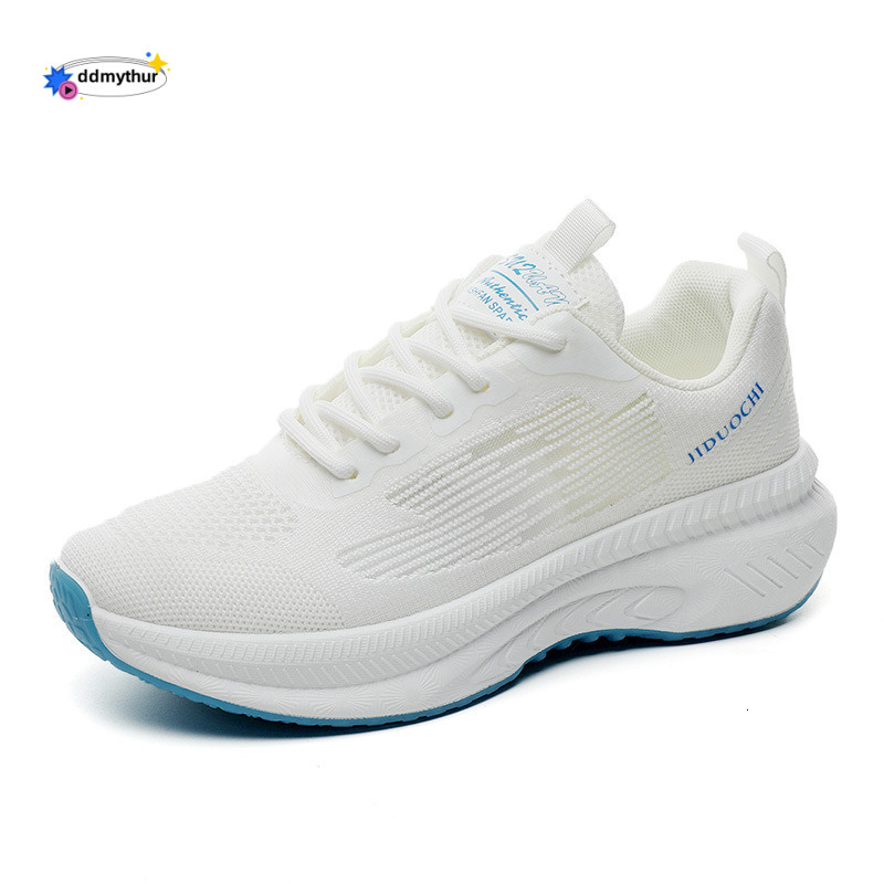 Thick-Soled Lightweight Running Fashion Trend Spring Breathable Sports Women's Ladies' White Shoes ddmythur