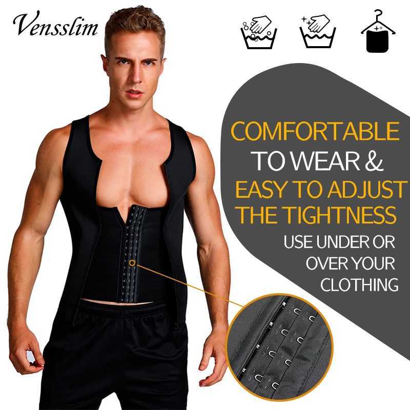 Vensslim Neoprene Slimming Belt Belly Men Slimming Vest Body Shaper Neoprene Abdomen Fat Burning Shapewear Waist Sweat Corset W250616