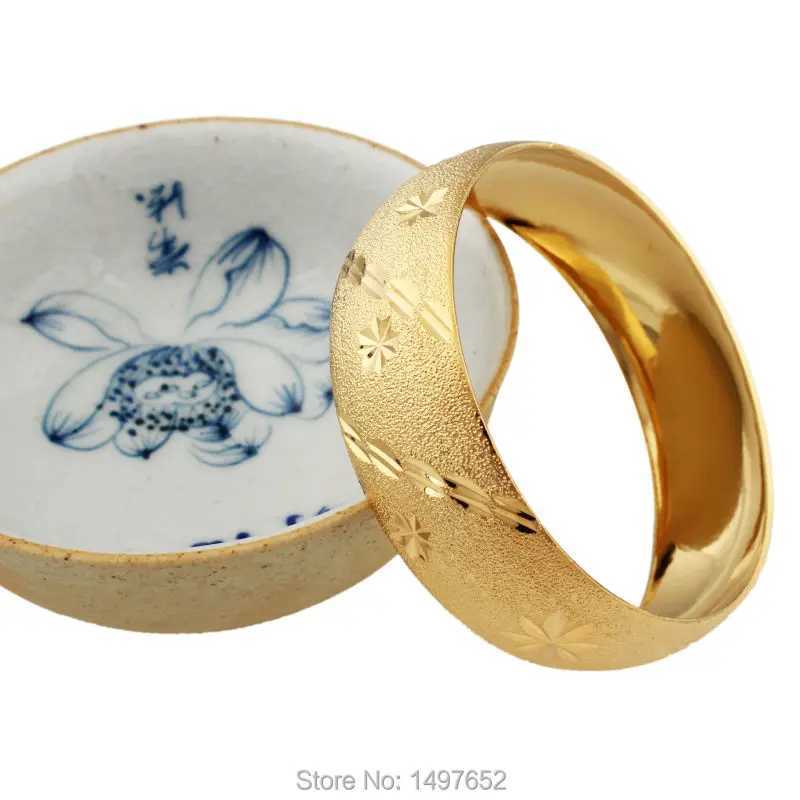 Newest Big Wide Ethiopian Bangle / Gold Color Bangles Dubai African Men Women Jewelry Z250616