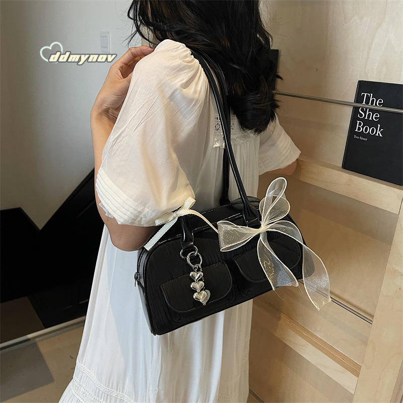 Korean Style Sweet Underarm for Women 2025 Summer Niche High-end Versatile Boston Casual Shoulder Bag ddmynov ddmynov