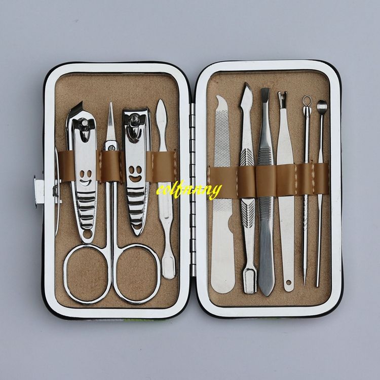 Flower print box Protable Manicure Set Nail Clippers Cleaner Grooming Kit Nail Care Nail Art Tool Sets