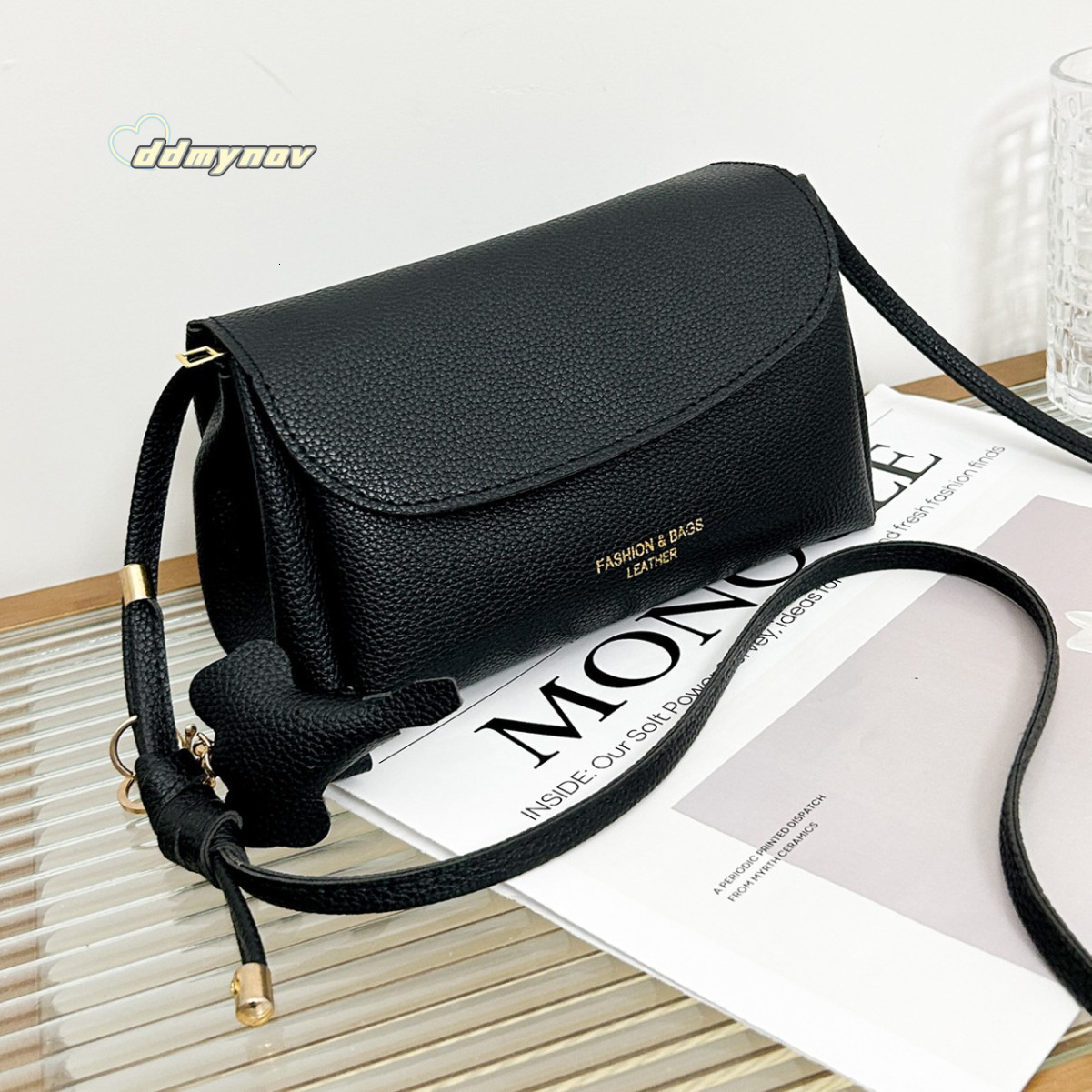 Trendy Women's 2025 New Autumn Internet Celebrity Solid Color Fashion Versatile Soft Shoulder Niche Crossbody Bag ddmynov ddmynov