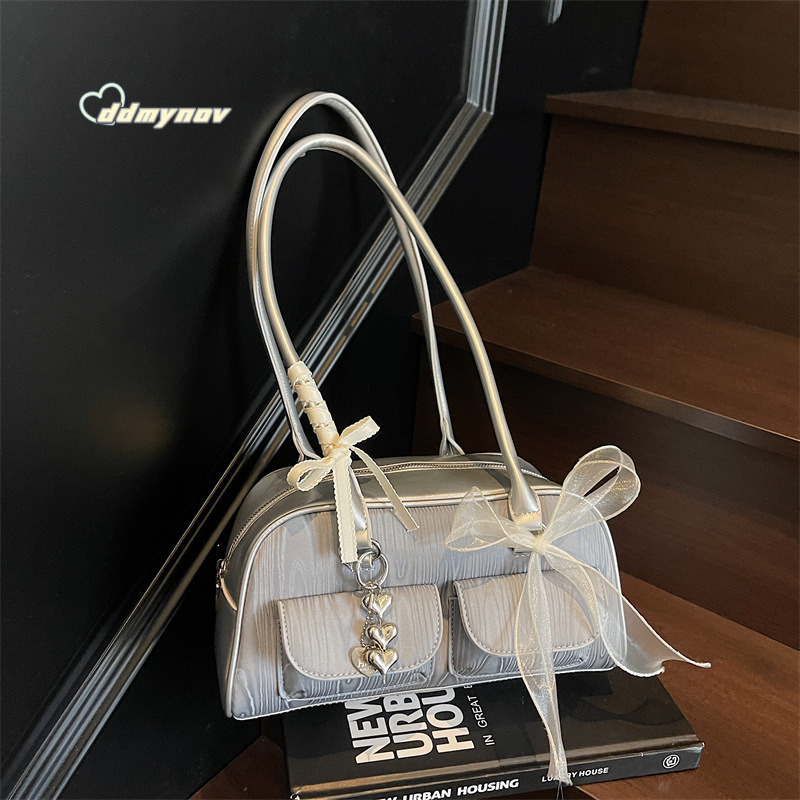 Korean Style Sweet Underarm for Women 2025 Summer Niche High-end Versatile Boston Casual Shoulder Bag ddmynov ddmynov