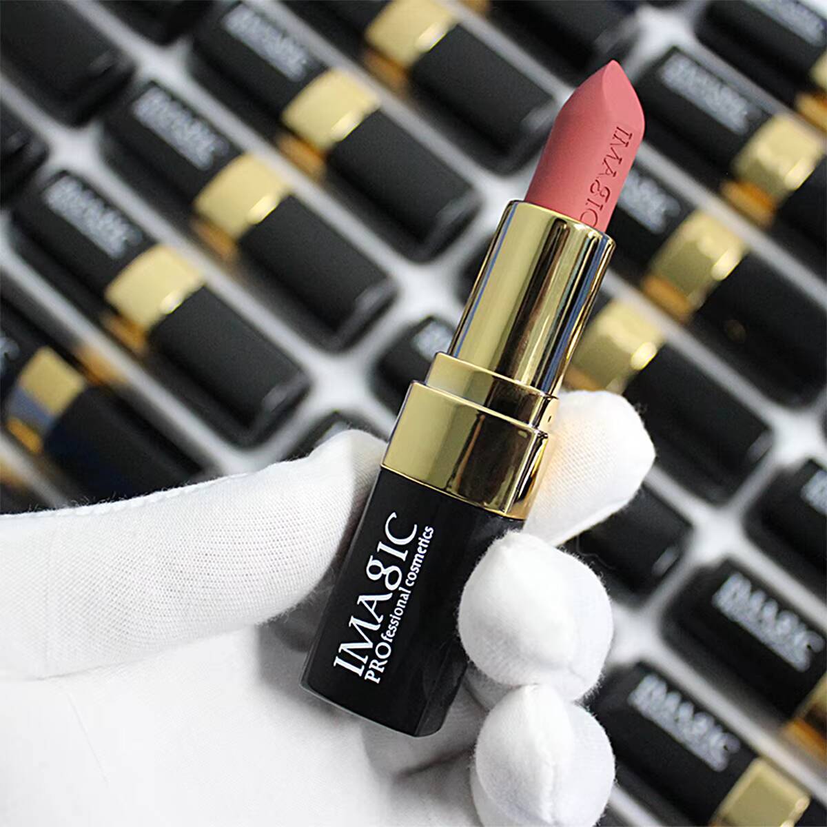 IMAGIC 12-Color Lipstick Matte Velvet Pigment Nude Rouge Waterproof Long Lasting Lip Profissional Cosmetics Beauty happy