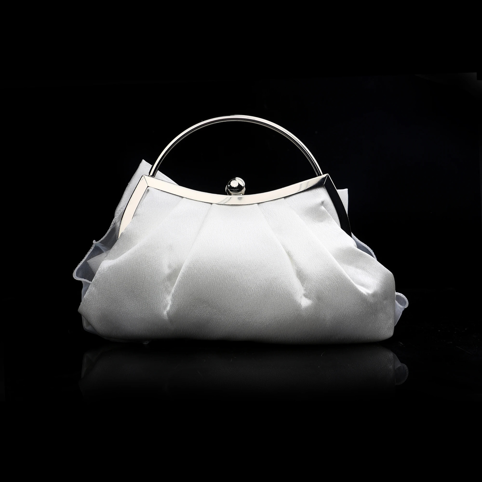 Gorgeous and Elegant Satin Solid Color Bow Womens Handbag Evening Bag Bridal Party 250614
