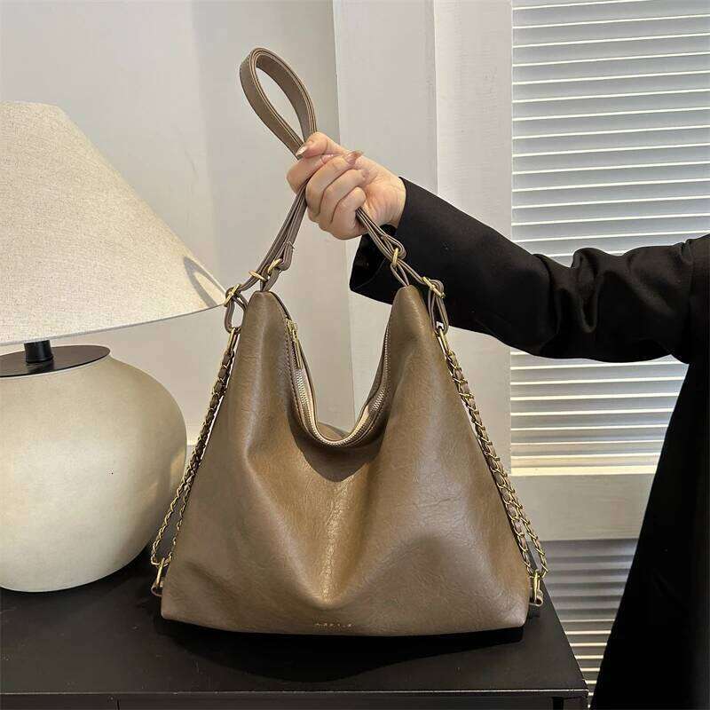 MOODS Dual-Use Shoulder Bags And Backpacks For Women Pure Color Large Capacity Shopper Totes 2023 Winter New Designer Bag