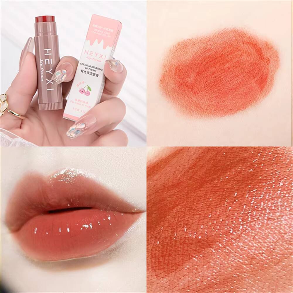 Colored Makeup Tinted Lip Care Lipstick Beauty And Health Moisturizing Fade Lipline Lips Balm Korean Cosmetics Kit happy