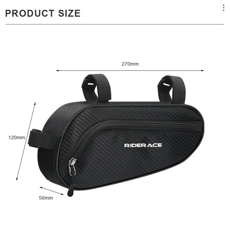 RIDERACE Waterproof Cycling Tube Bag For MTB Bike Triangle Bag Road Cycling Frame Front Bags Repair Tools Rainproof Bicycle Bag 250610