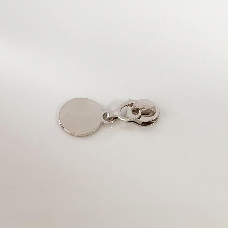 No.5 Nylon Round Luggage Zipper Puller Disc Gold Plated Makeup Bag Box Bag No.3 Puller Metal Nylon Hook Disc Puller factory direct sales