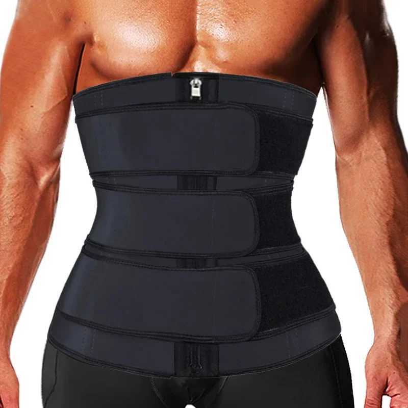 Men Waist Trainer Sauna Slimming Belt Abdomen Body Shaper Corset Weight Loss Sweat Belly Compression Shapewear Fat Burning Strap W250616