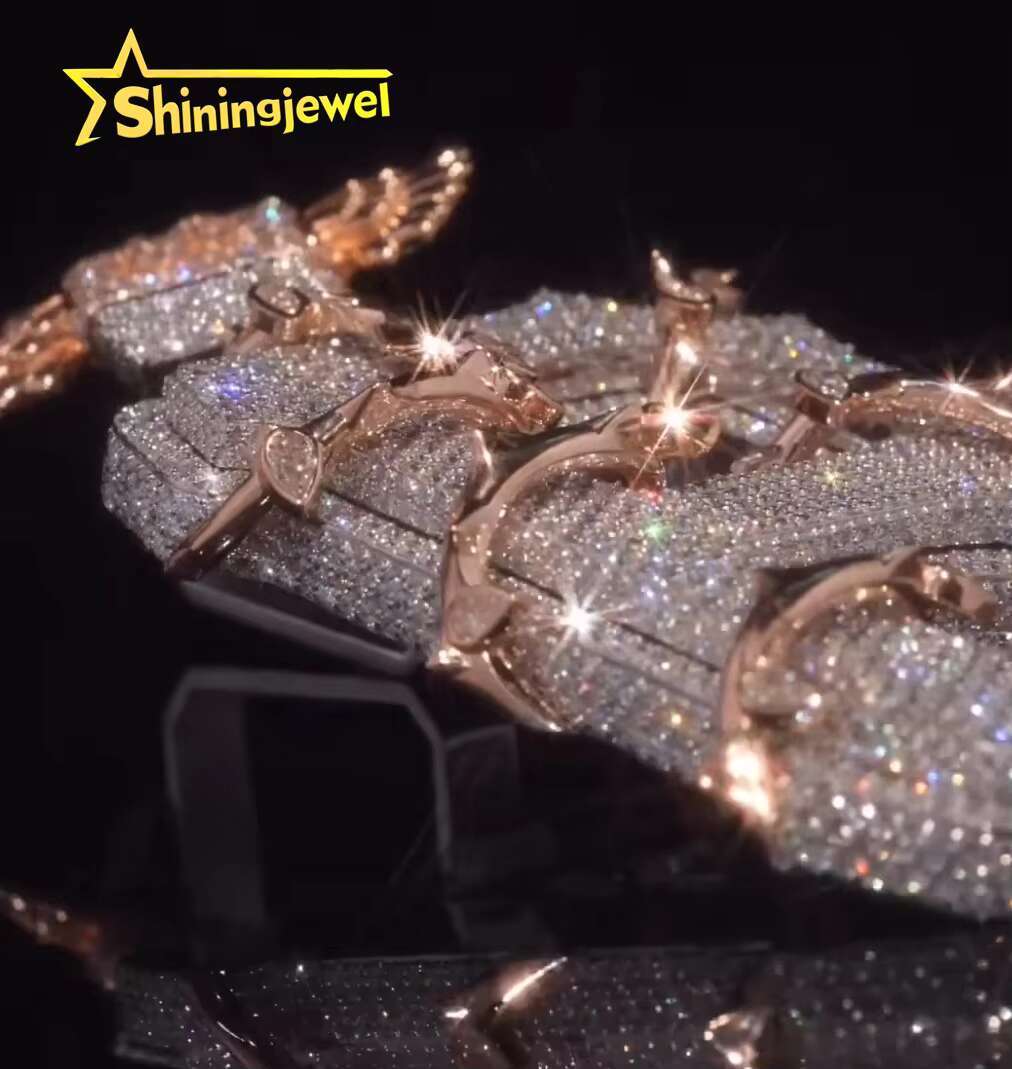 Personalized Men Charms 925 Silver Iced Out Hiphop Letter Pendant Fit Cuban Link Chain Moissanite Diamond Initial Letter Pendant