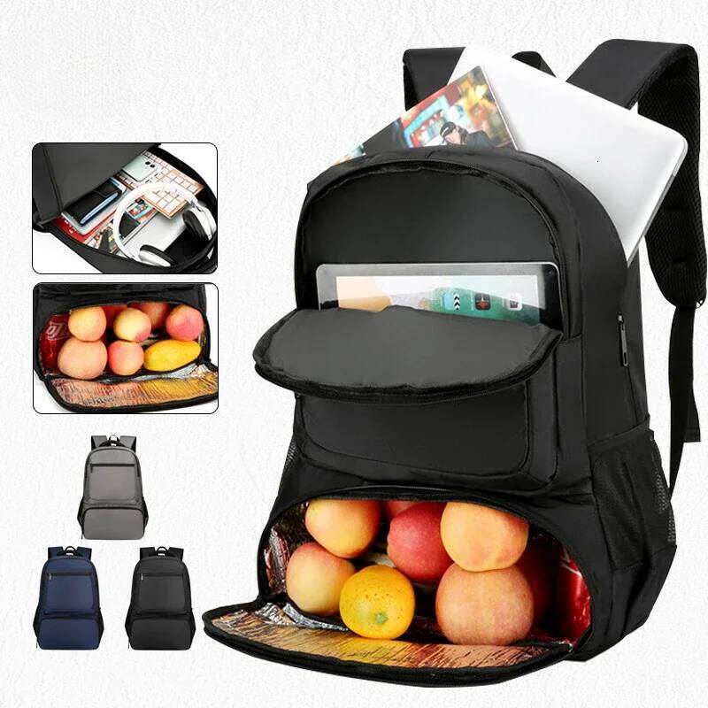 Lunch Men Travel Laptop Backpack With Cooler Compartment,Waterproof Computer Bag For Business Work Camping Picnic
