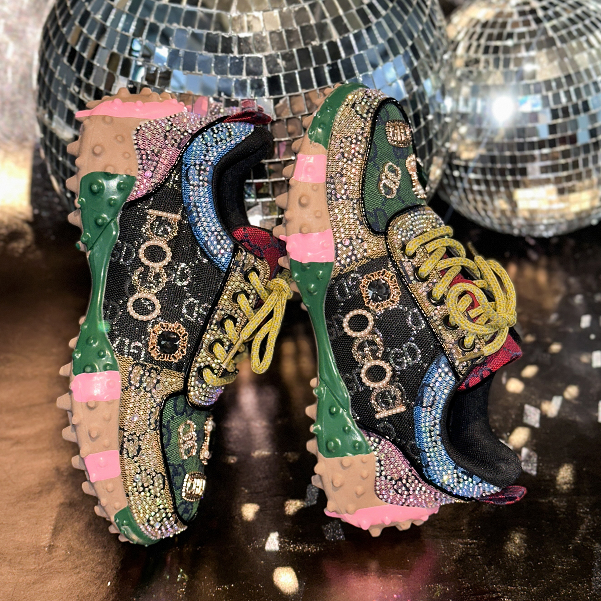 Women's Casual Sneakers Fashion Luxury Rhinestone Ladies Shoes Outdoor Platform Female Sports Shoes Designers Casual Platform Non Slip Running Sh