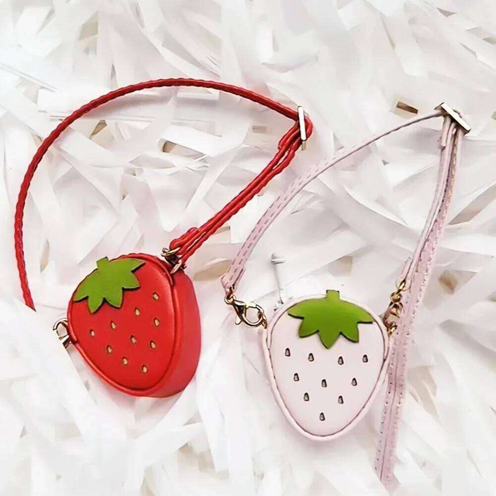 Women's Bags Designer Cute PU Crossbody Strawberry Bag 17Cm Mini Doll's Clothes Outfit Accessories Labubu V1 V2 1/6 BJD Clothing Gift For Ch
