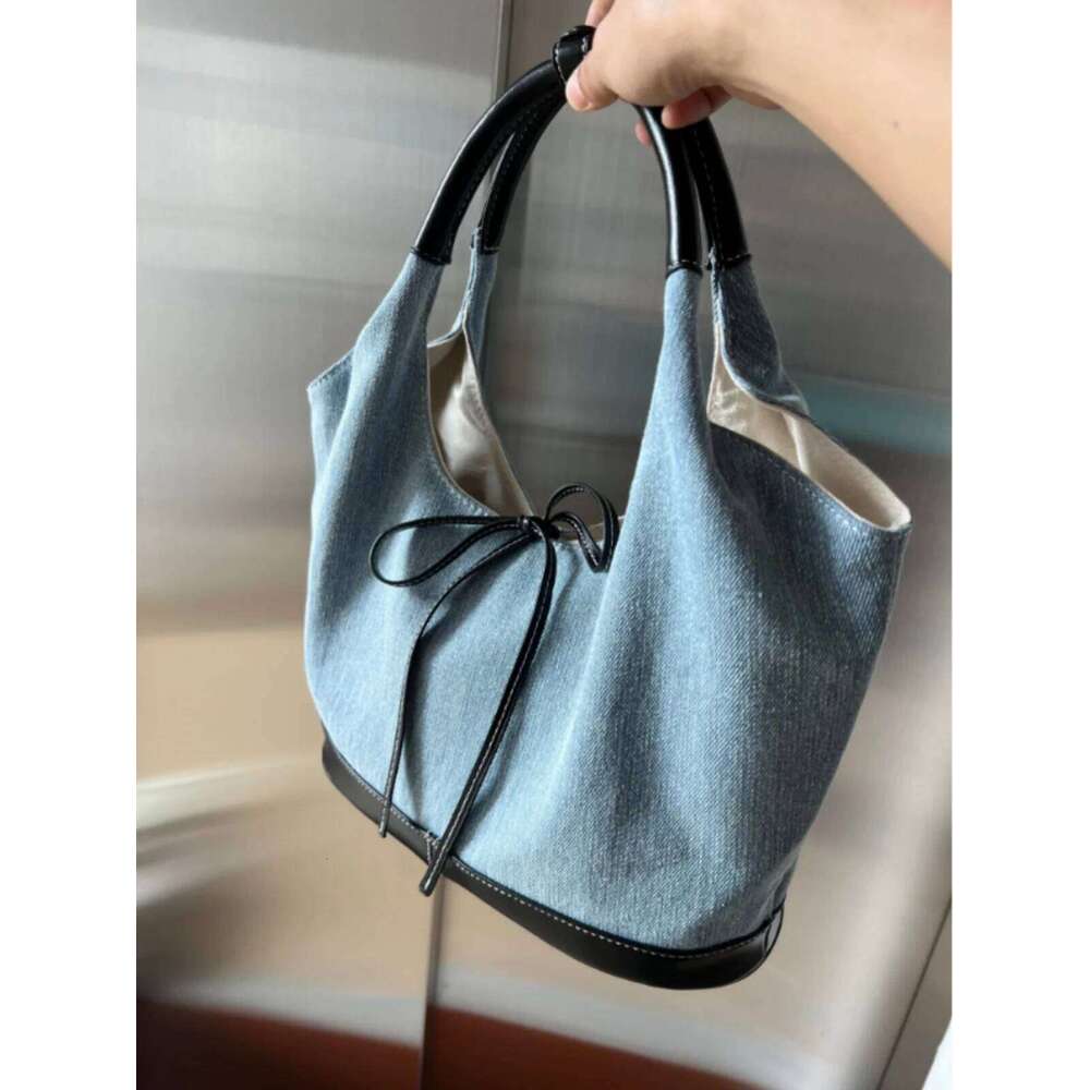 Fashion patchwork Denim Women bucket bags Cowboy Shoulder Bags Large capacity Designer ladies Handbags big Totes