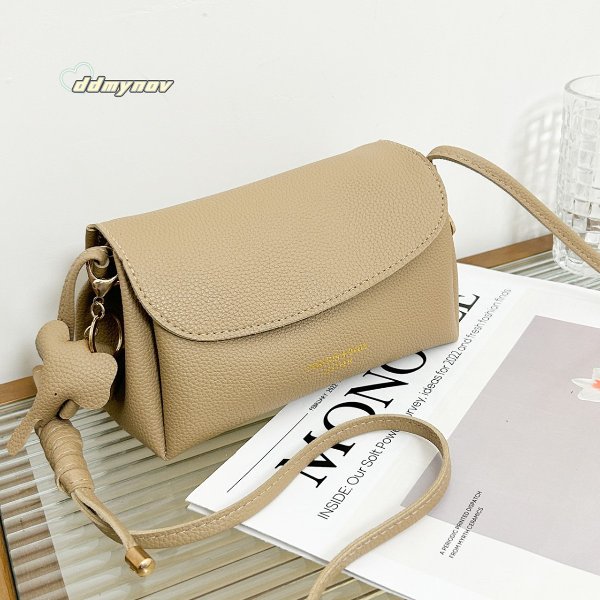 Trendy Women's 2025 New Autumn Internet Celebrity Solid Color Fashion Versatile Soft Shoulder Niche Crossbody Bag ddmynov ddmynov