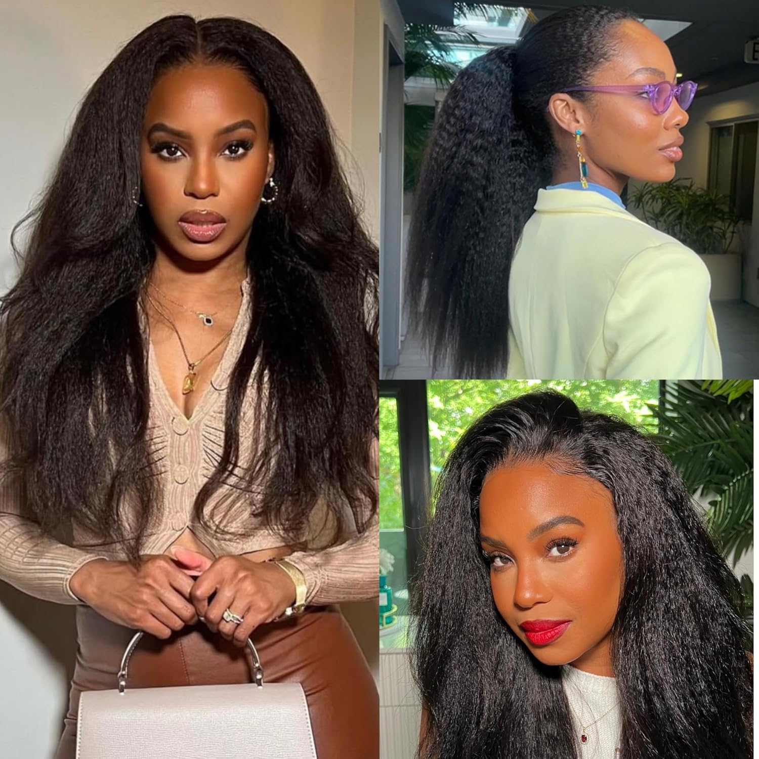 Knotless Pre-Separated Crochet Hair Extensions Human Hair Kinky Straight Feather Crochet Braid Hair Extensions 100% Human Hair Natural Color 100g/pack