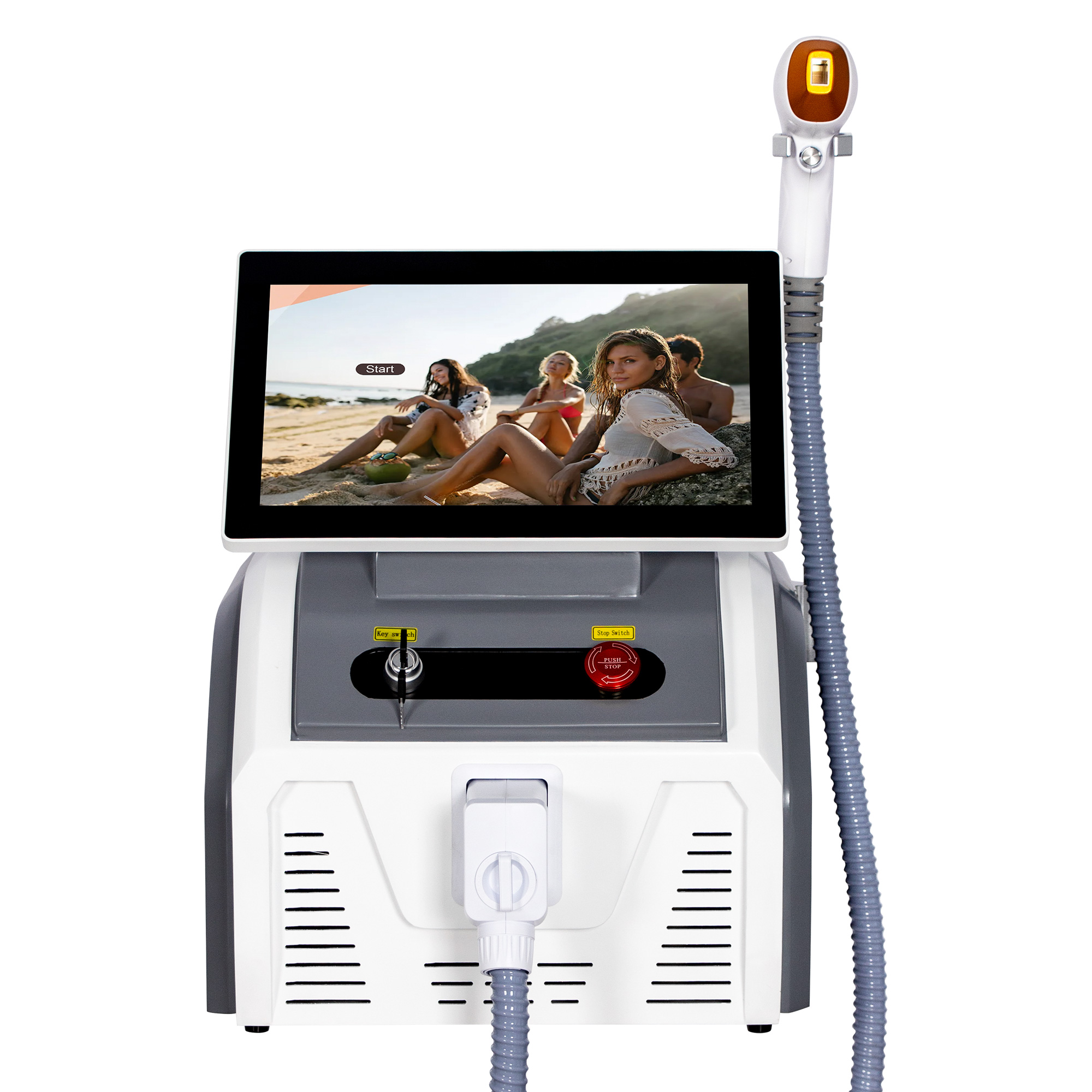 Nanometer Diode Laser Hair Removal Machine 2000W Hair Removal Beauty Instrument Ice Titanium Device 808 755 1064