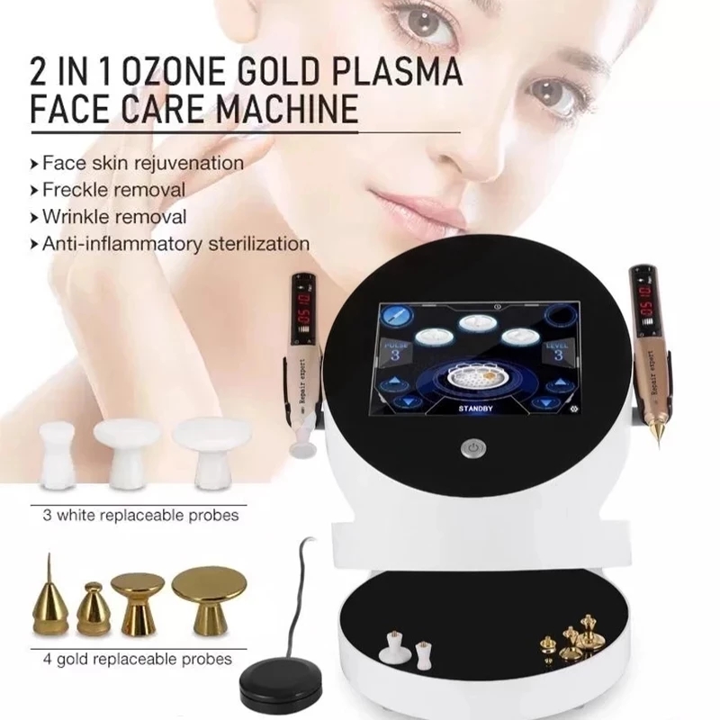 Portable 2 in 1 Eyelid Lifter Wrinkle Removal Skin Rejuvenation Effective Painless Pen Spray Improves Fine Lines Plasma Machine