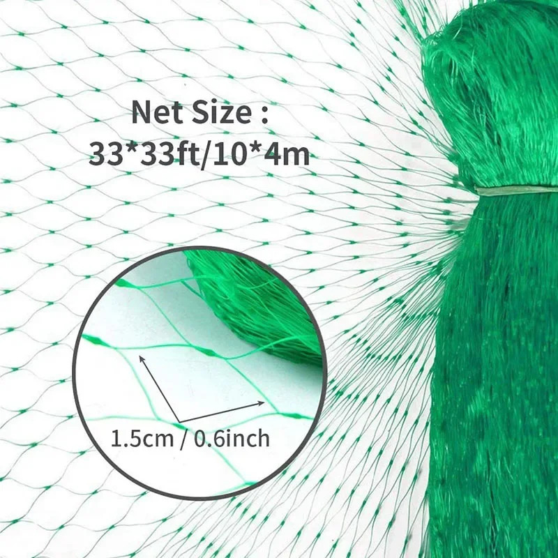 Green Anti Bird Protection Net Mesh Garden Plant Netting Protect Plants and Fruit Trees from Birds Deer Poultry Fencing 250614