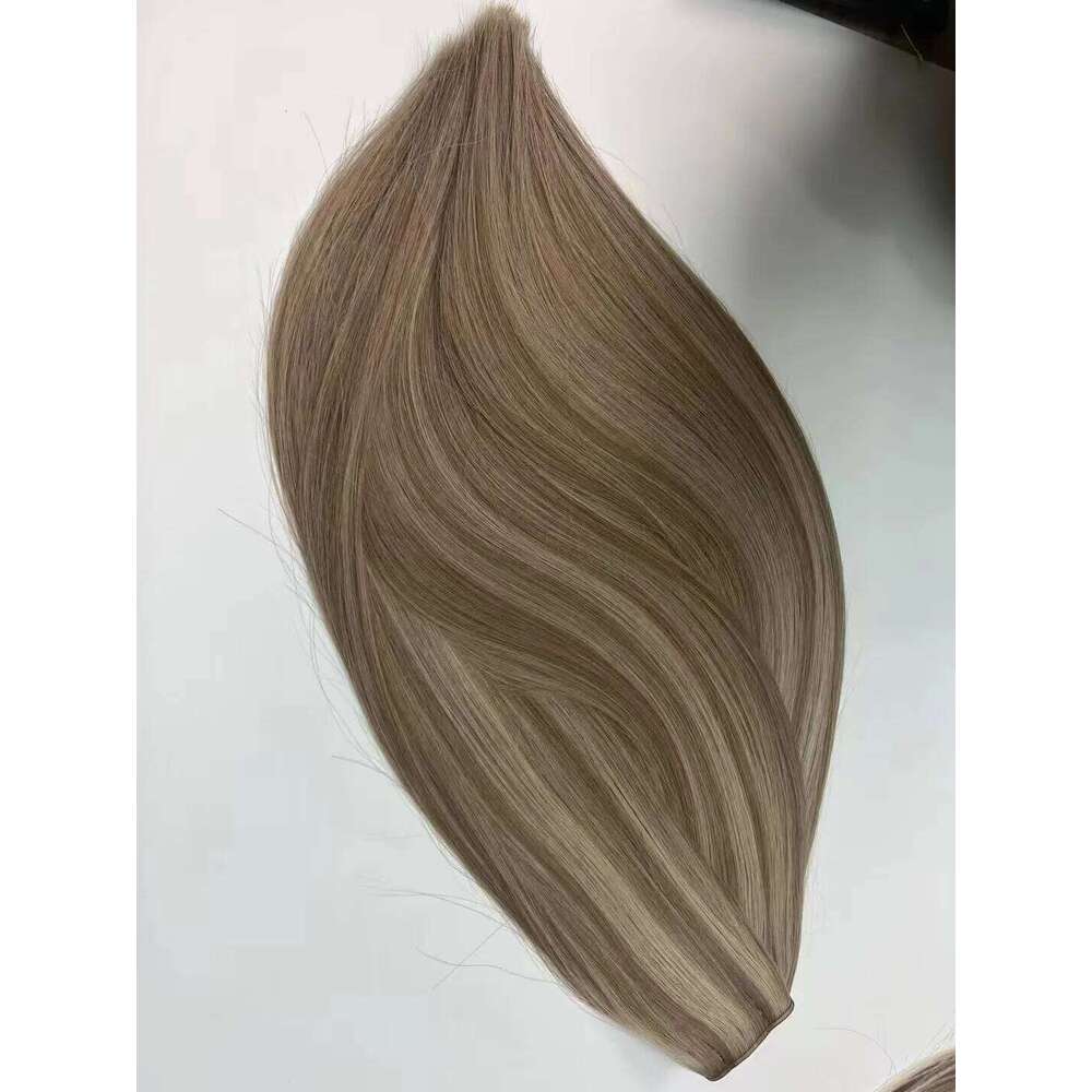 Bundles Ombre Blonde Human Extensions 14"-26" Straight Remy Skin Double Weft Russian Hair