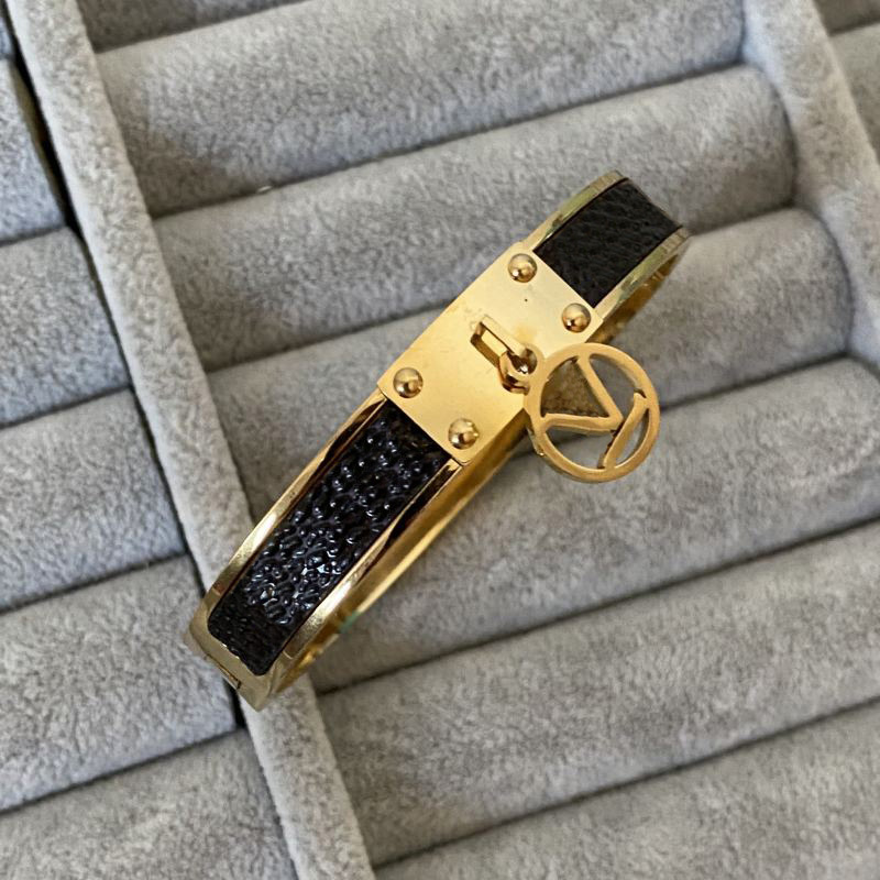 19CM Luxury Bangle 18K Gold Plated Designer Bracelet Stainless Steel Fashion Bracelet For Men Women Wholesale