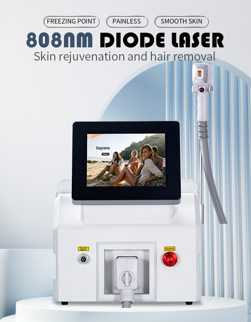 2025 Professional Portable 3 Wavelengths 808nm 755nm 1064nm Diode Laser Permanent Hair Removal Cooling Painless Machine