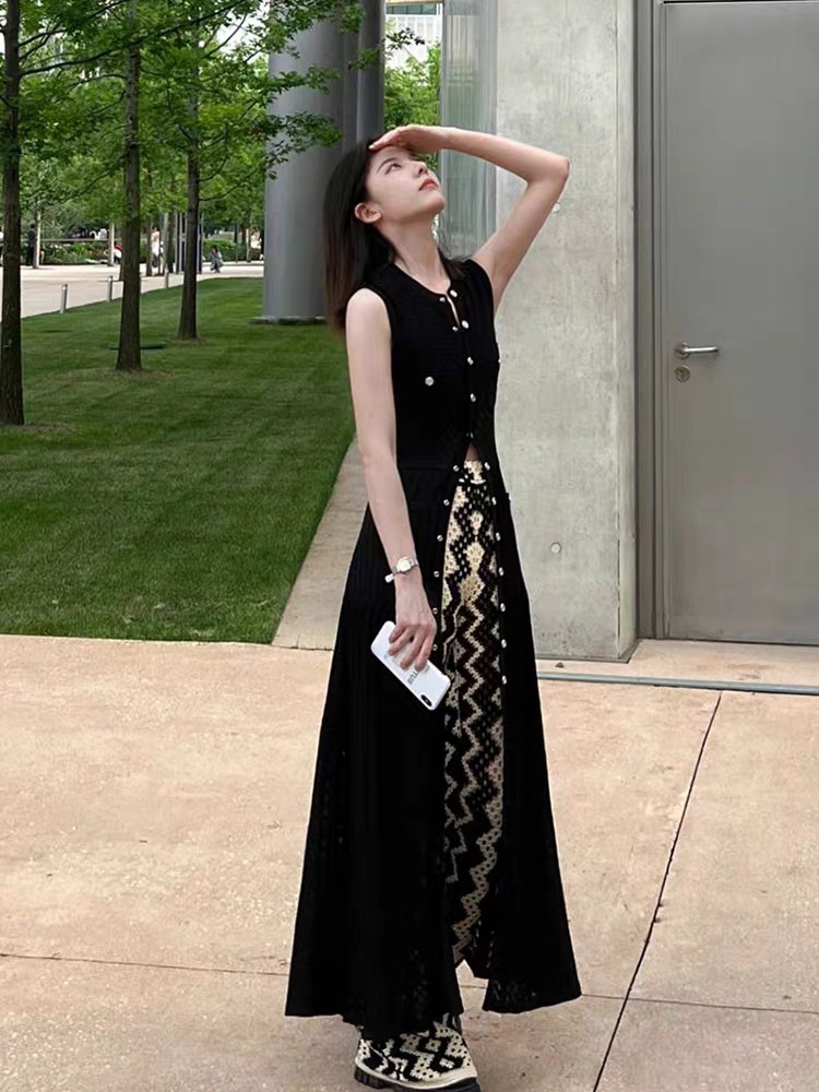 S115 New summer style slim fit niche chic French style