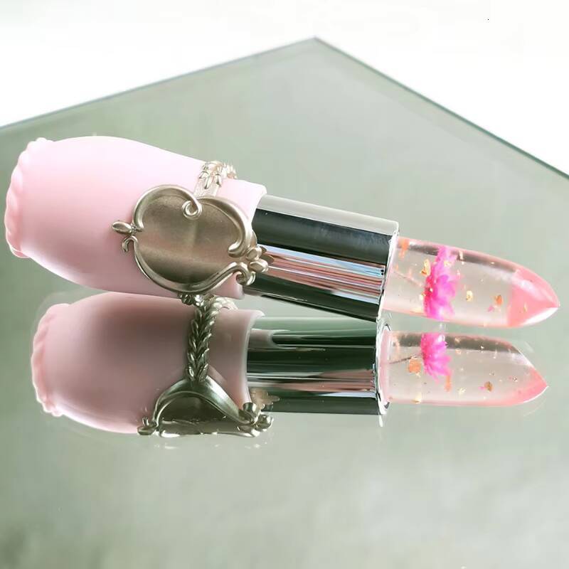 Waterproof 6-color Transparent Moisturizing Jelly Color Temperature Changing Flower Lipstick Lip Balm happy