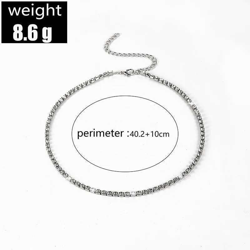Sexy Full rhinestone Choker Chain Necklace For Women Luxury Cubic Zircon Crystal Short Hiphop Neck Accessories Jewelry Gifts W250616