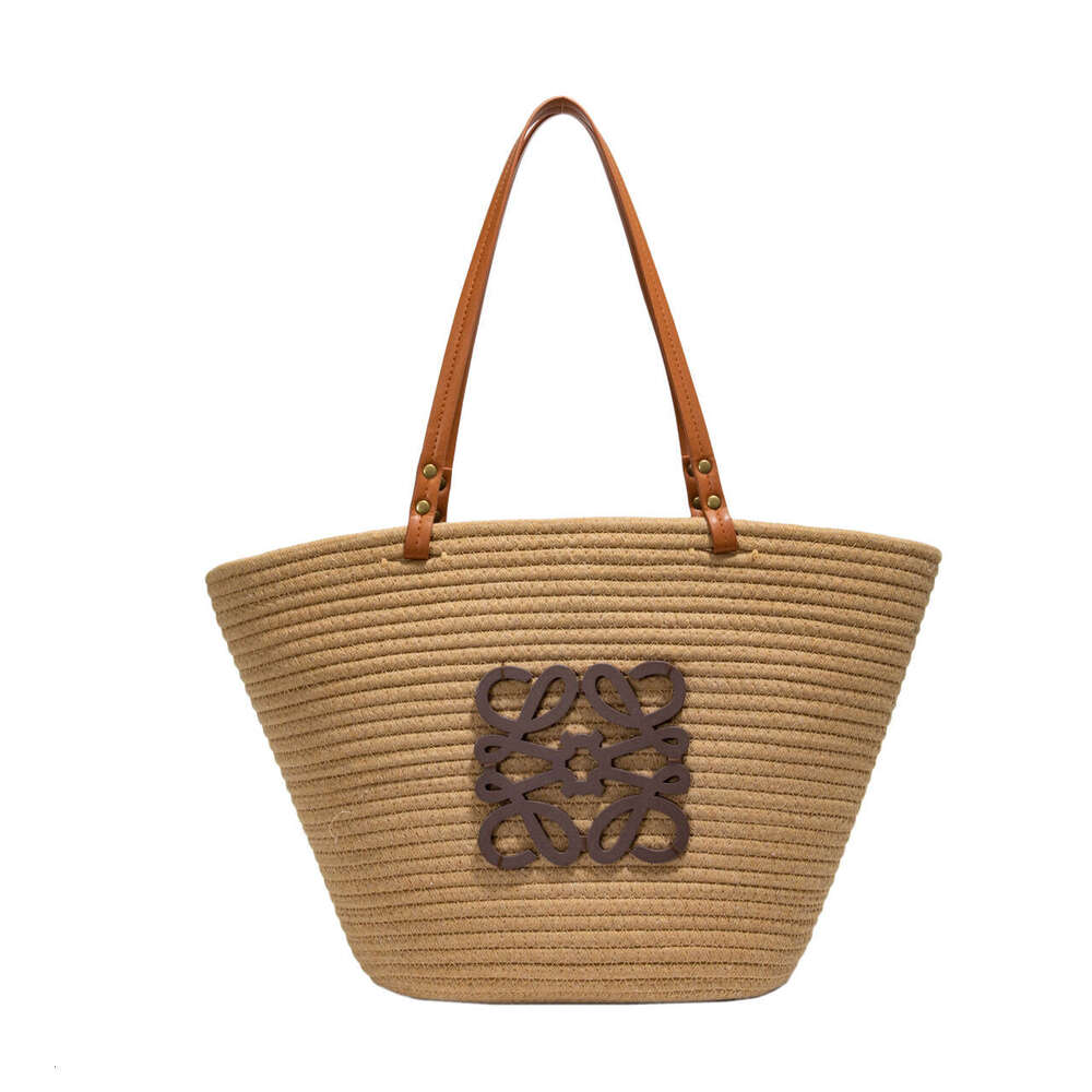 Free shipping designer bag Luxury for Women Trendy Fashion Handbag Embroidered Logo Straw Basket Woven Beach Bag Handbags tote purse Fashionable and v