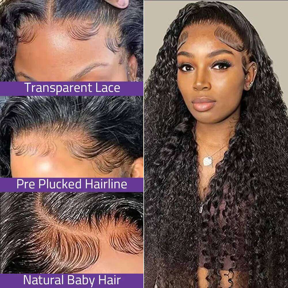 200 Density 32 38 Inch Deep Wave 13x6 HD Front Wig Loose Water Curly 5x5 Lace Frontal Wigs Human Hair for Women