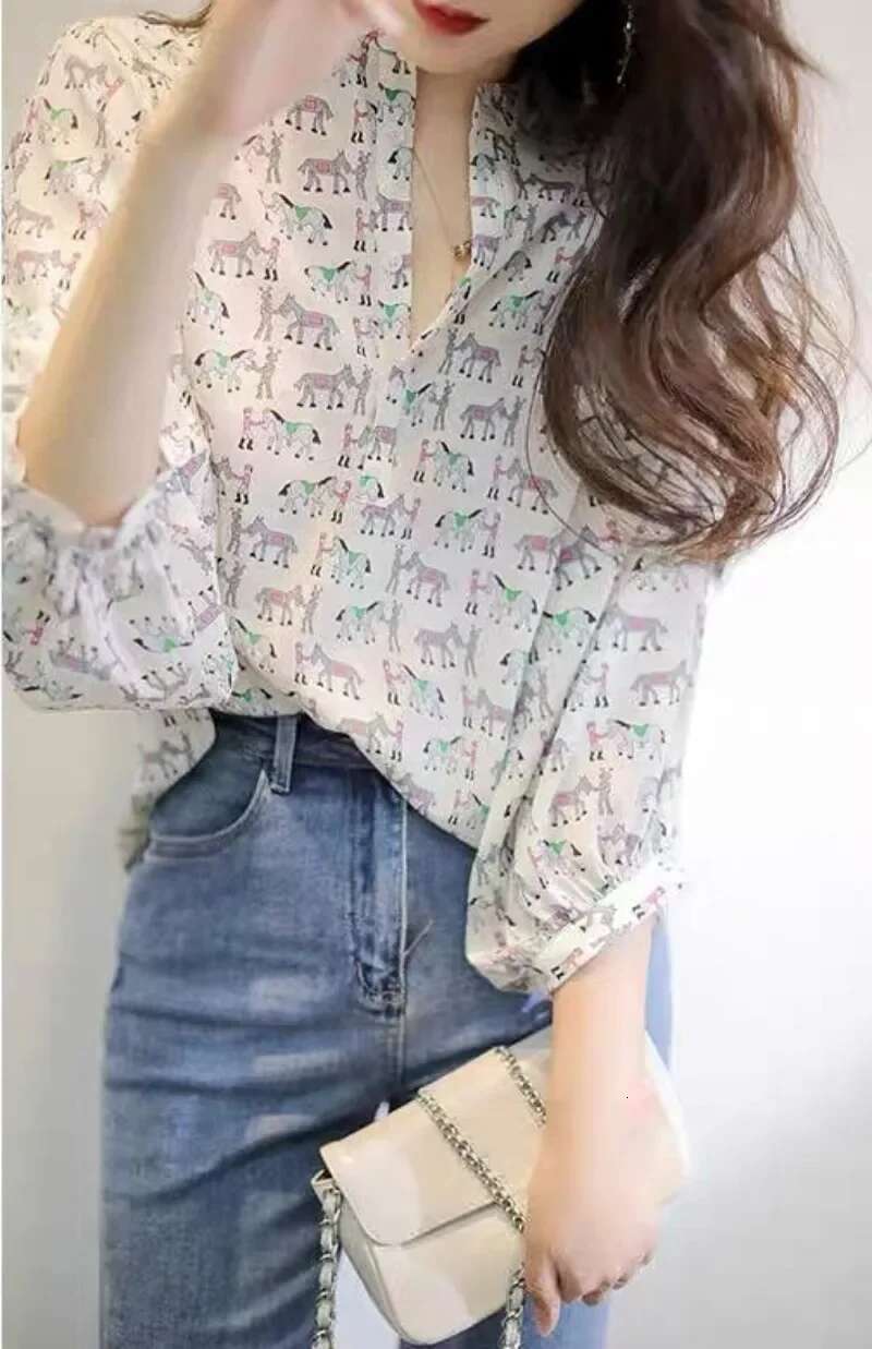 Formal Womens Shirt and Blouse Pattern White Office Outfits Dress Shirts Summer Half Sleeve Female Tops Wear To Work New 2024 M