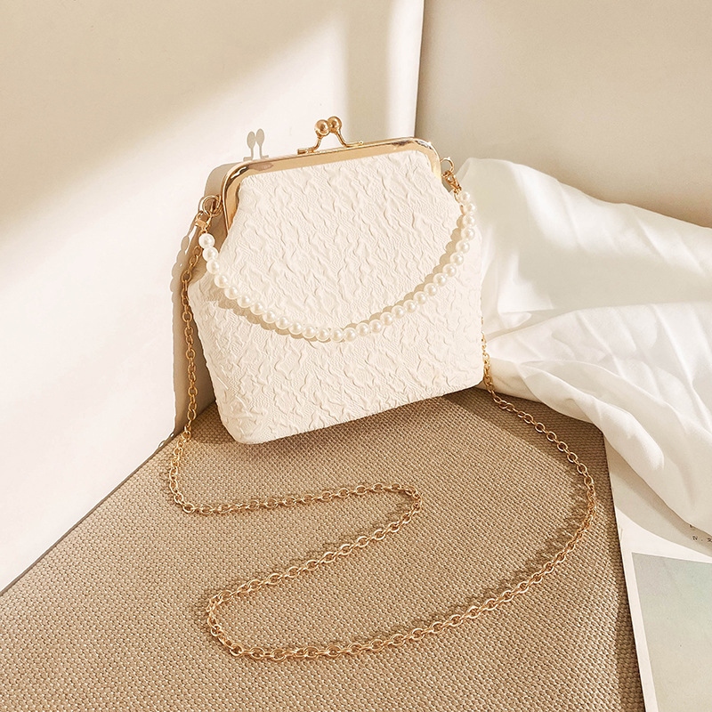 Cross Body Cloud cheongsam women's bag pearl chain crossbody bag