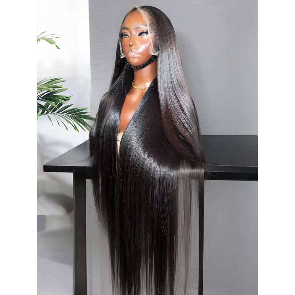 Sophianna 30 40 Inch 13x4 13x6 HD Transparent Bone Straight Lace Front 250 Density Brazilian Human Hair Wigs For Women
