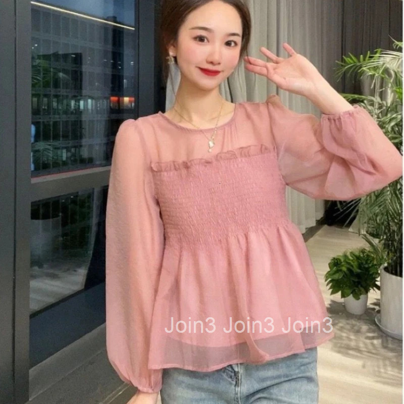 Korean Style Woman Top Loose With Short Sleeve Shirts Blouses For Women Fine Elegant Offer Original Hot Luxury Chic M Pretty