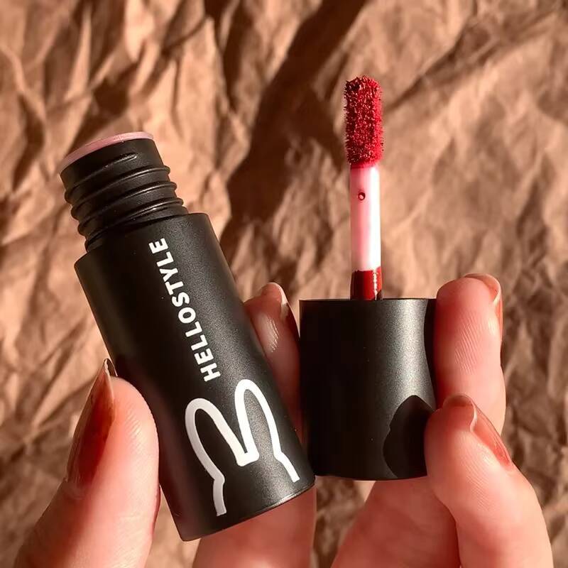 1/3pcs Punk Gothic Black Matte Lipstick Brown Satin Red Tint Waterproof Sexy Liquid Liptsick Lip Gloss Korean Cosmetics happy