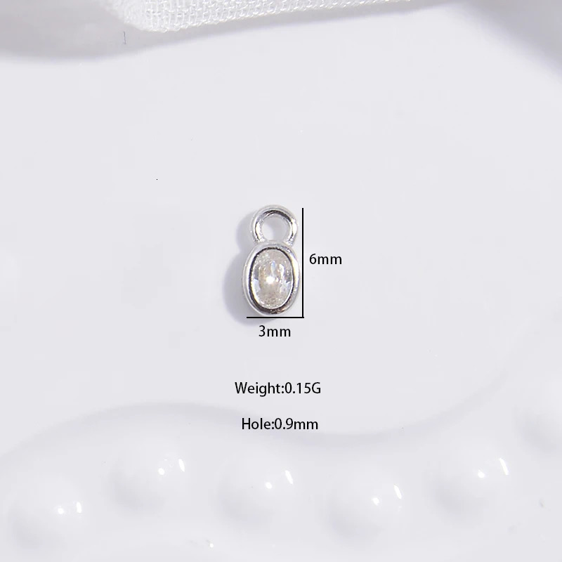 2pcs S925 Sterling Silver Eyes Ellispe Heart Small Charms DIY Necklace Earrings for Jewelry Making Accessories Wholesale SD12 250609