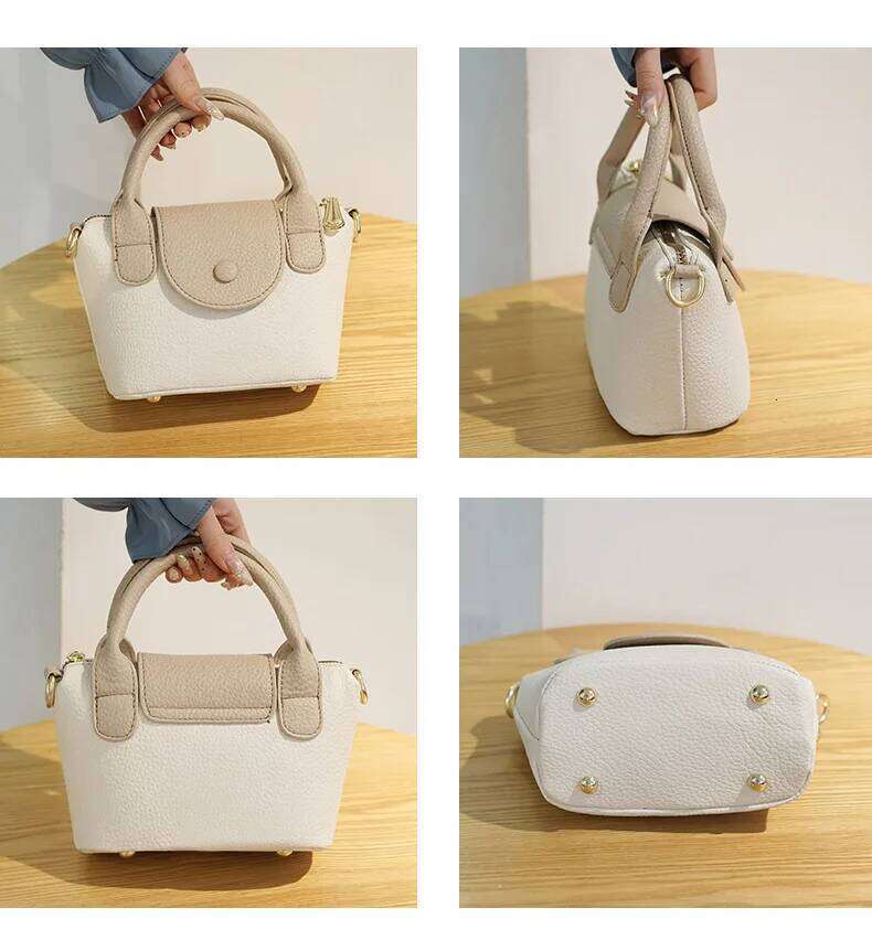 Small Bucket New Crossbody Lightweight Shoulder Bag PU Leather Mini Basket Handbag Purse