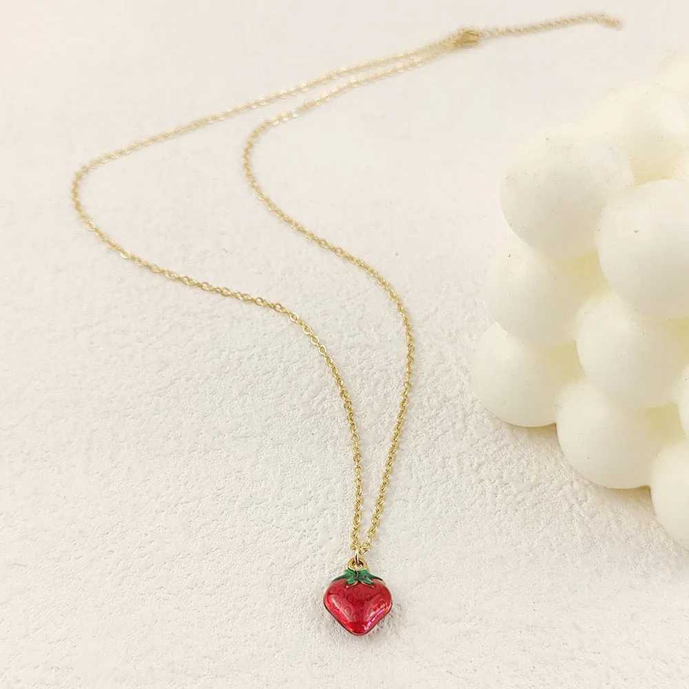 New fun and cute star pattern stainless steel pendant girls enamel necklace high quality wedding party jewelry W250616