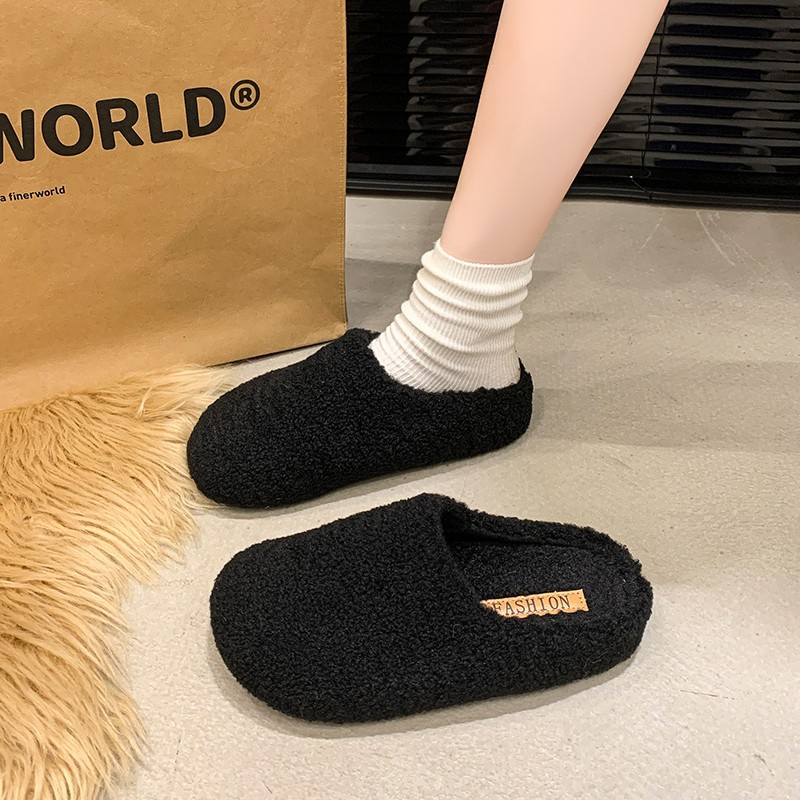 hot free shipping designer slippers for woman winter Indoor outdoor Snow boots keep warm white black brown Plush sandals