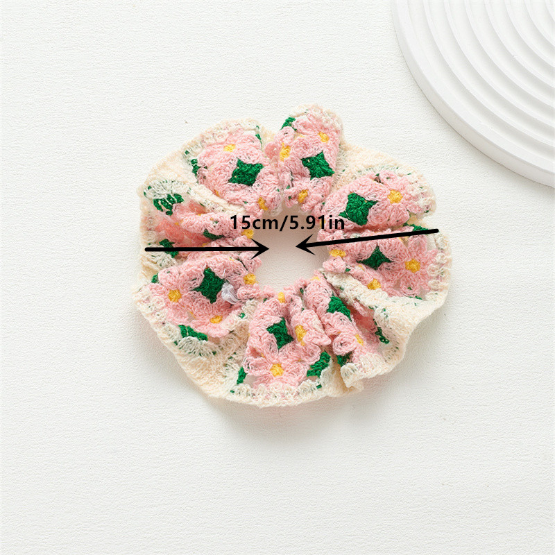 Handmade knitted large intestine circle advanced sense of rustic style pill hair accessories sweet ponytail head rope leather band hair accessories