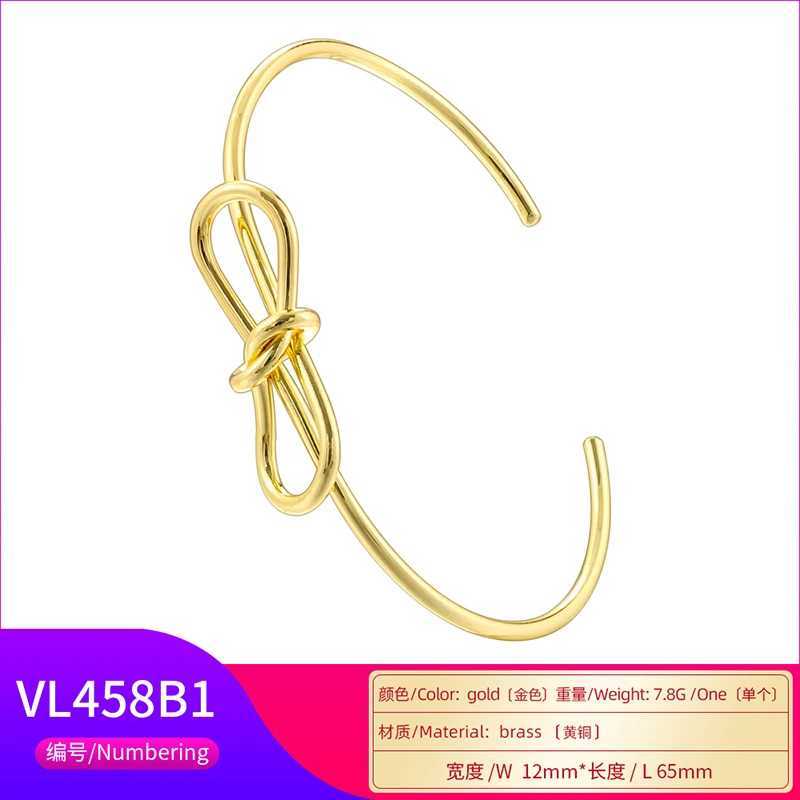 ZHUKOU 18k Gold Plated Simple Fashion Lady Bow Adjustable Womens Wholesale VL457 VL458 Z250616