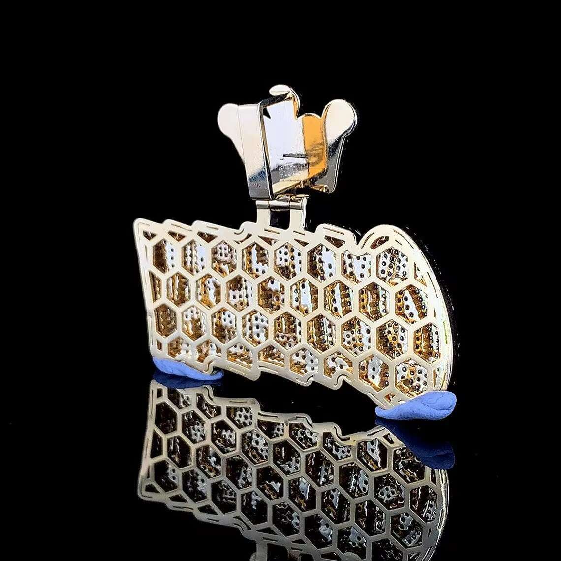 Queen Letter Diamond Pendant Personalized Name 925 Sterling Silver Custom Hip Hop Iced Letter Charm Moissanite Pendants Charms