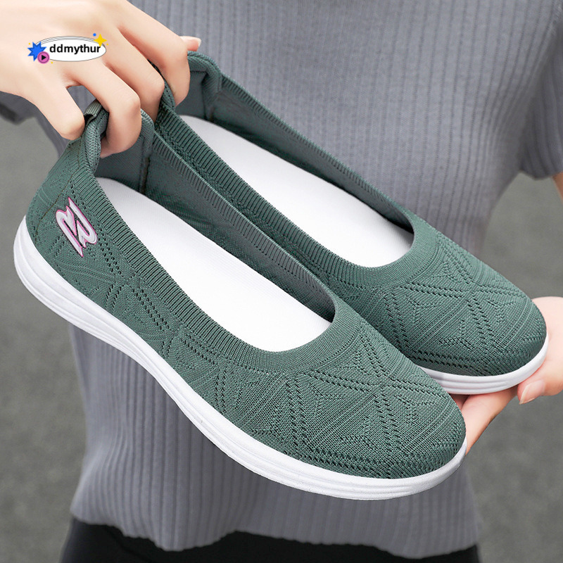 Versatile Casual Summer Slip-On Old Beijing Cloth Women's Shallow Breathable Mesh Shoes ddmythur