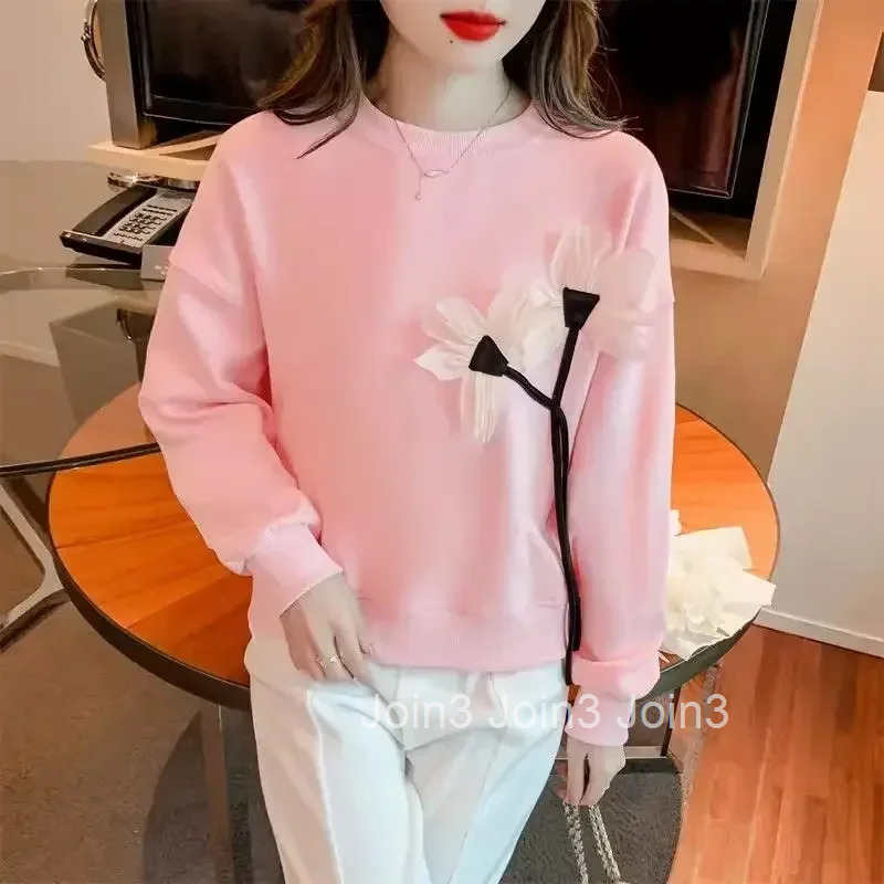 New In Womens Sweatshirts Basic Korean Pullovers Y2k Style Sport Designer Youthful Clothes High Quality Female Top Sweat-shirt
