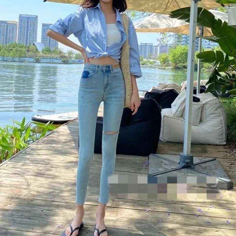 Pipe Trousers Slim Fit Skinny Pencil Cowboy Pants for Woman Baggy Cheap Top Selling Good Quality Basics Z Womens Cropped Jeans